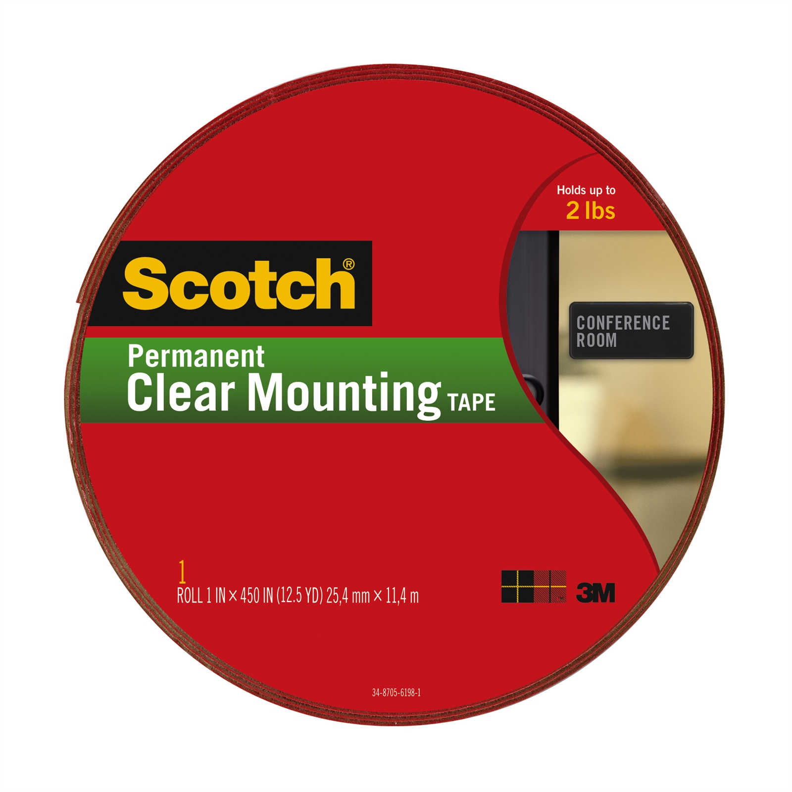 Scotch 2.5cm x 11.4m Clear Mounting Tape