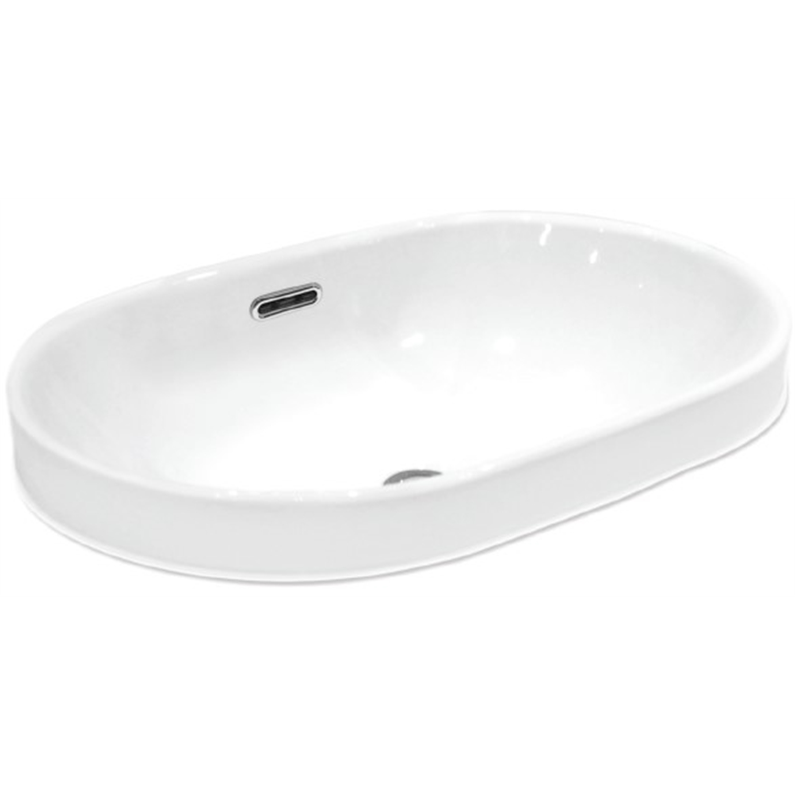 Forme 600 x 400 x 180mm White Eclipse Drop in Basin