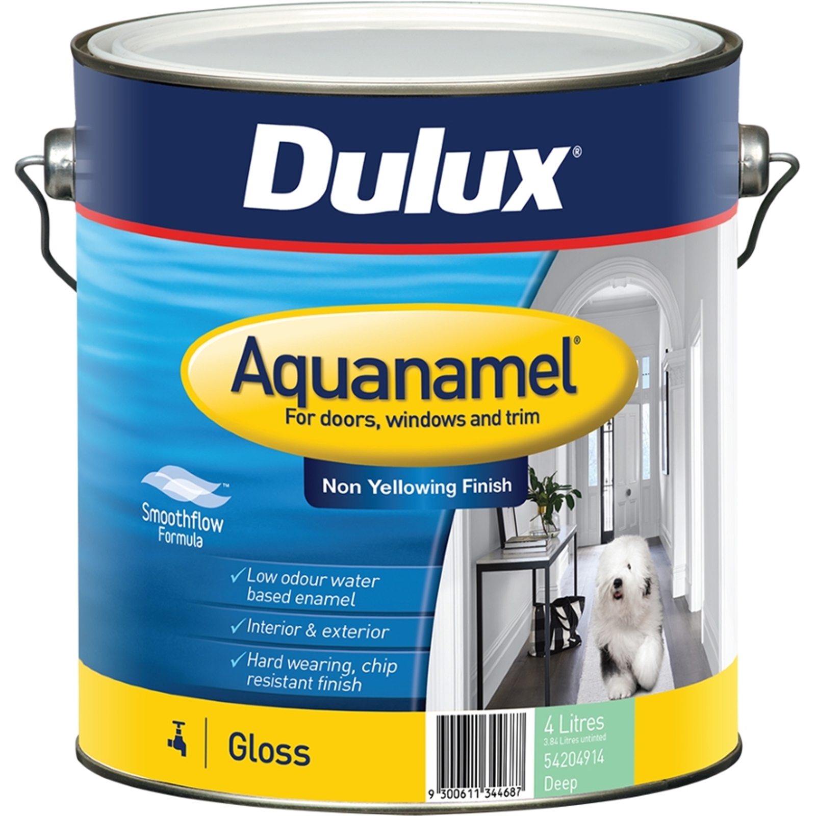 Dulux Aquanamel 4L High Gloss Deep Base Enamel Paint | Bunnings Warehouse