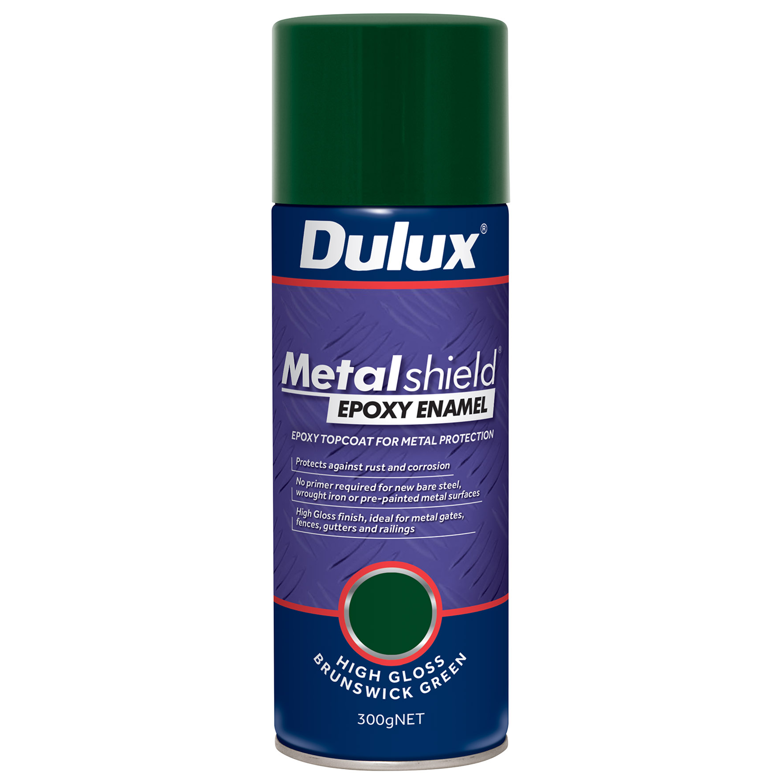 Dulux Metalshield 300g High Gloss Brunswick Green Epoxy Enamel Spray Paint