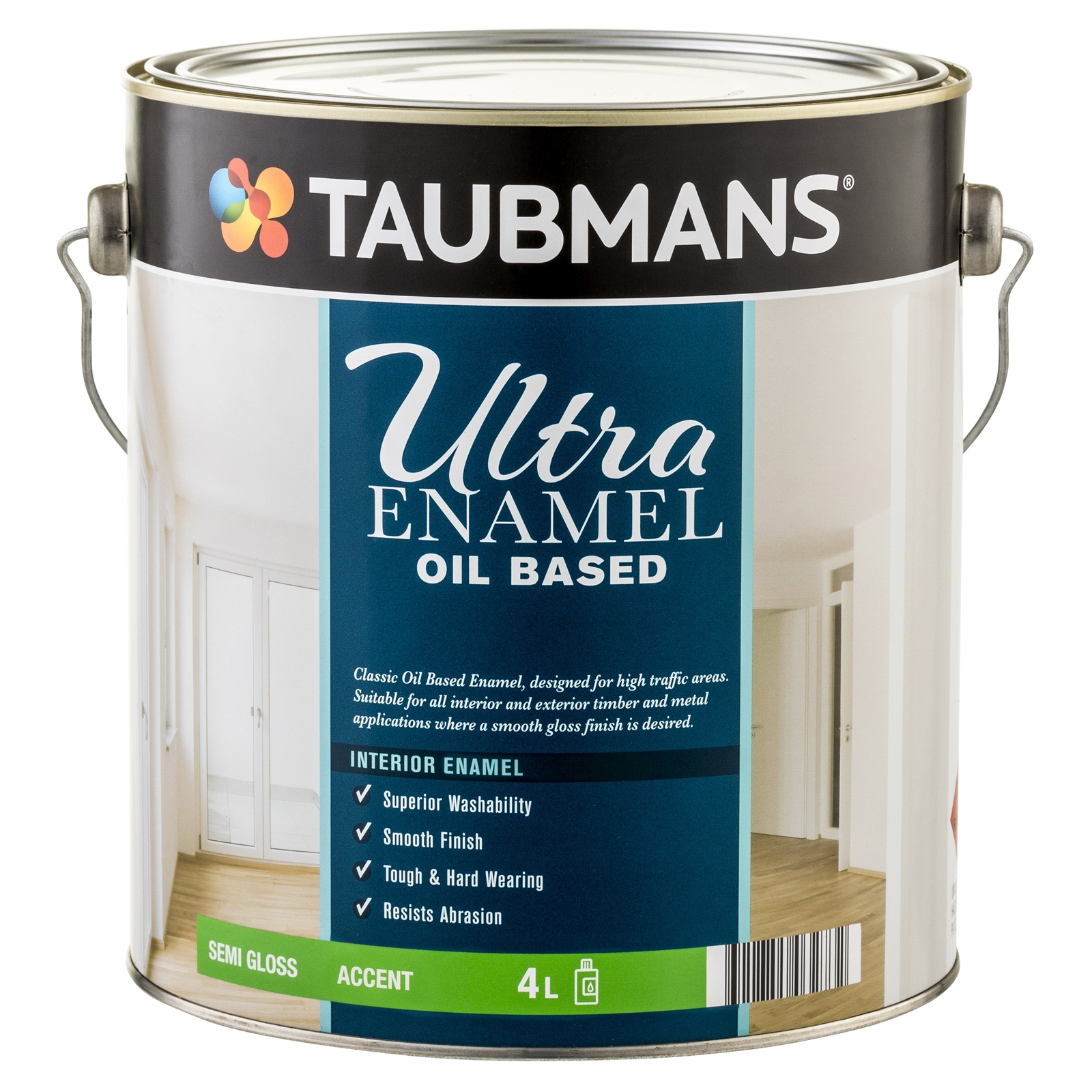 Taubmans Ultra Enamel 4L Accent Semi Gloss Oil Based Enamel