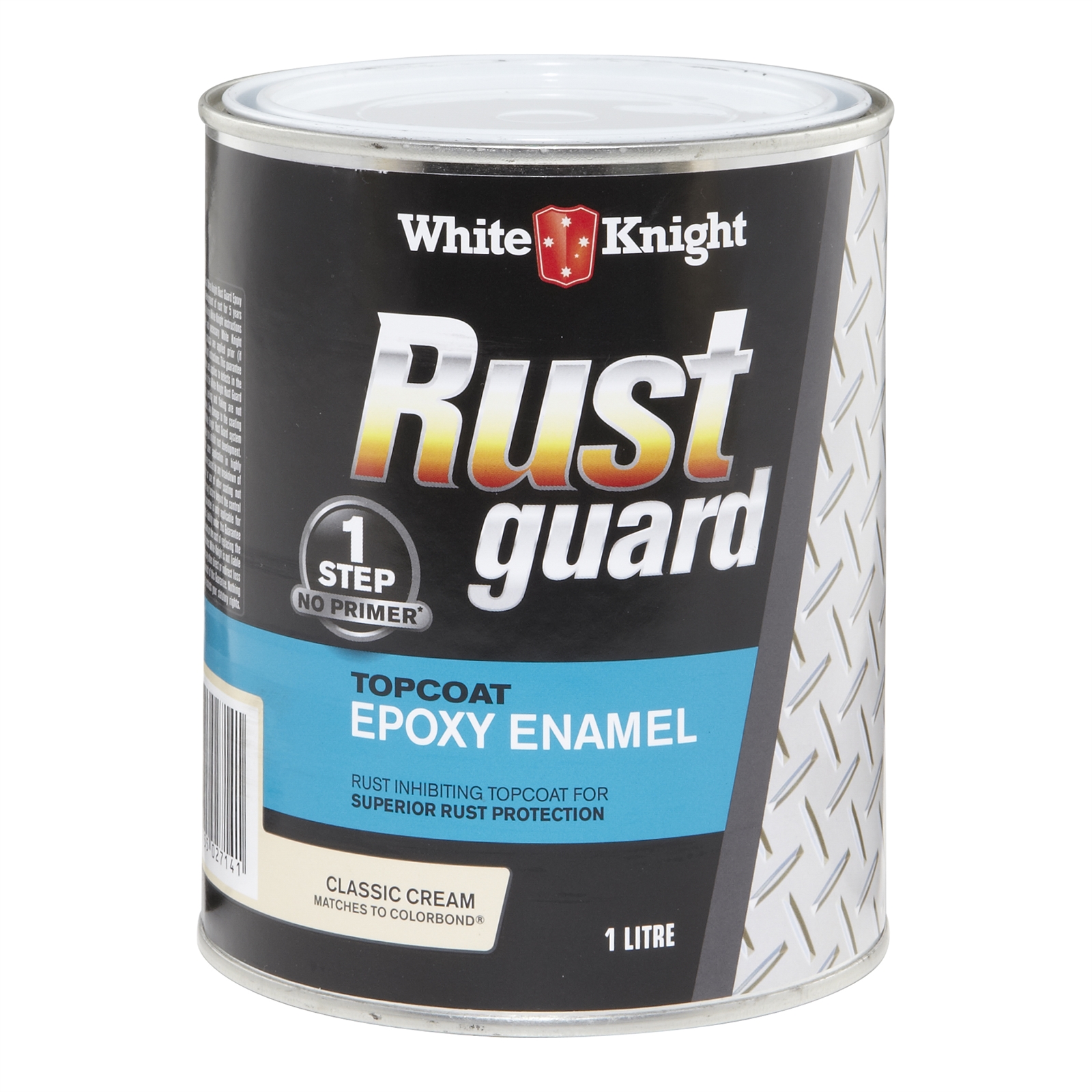 White Knight Rust Guard 1L Classic Cream Epoxy Enamel Paint