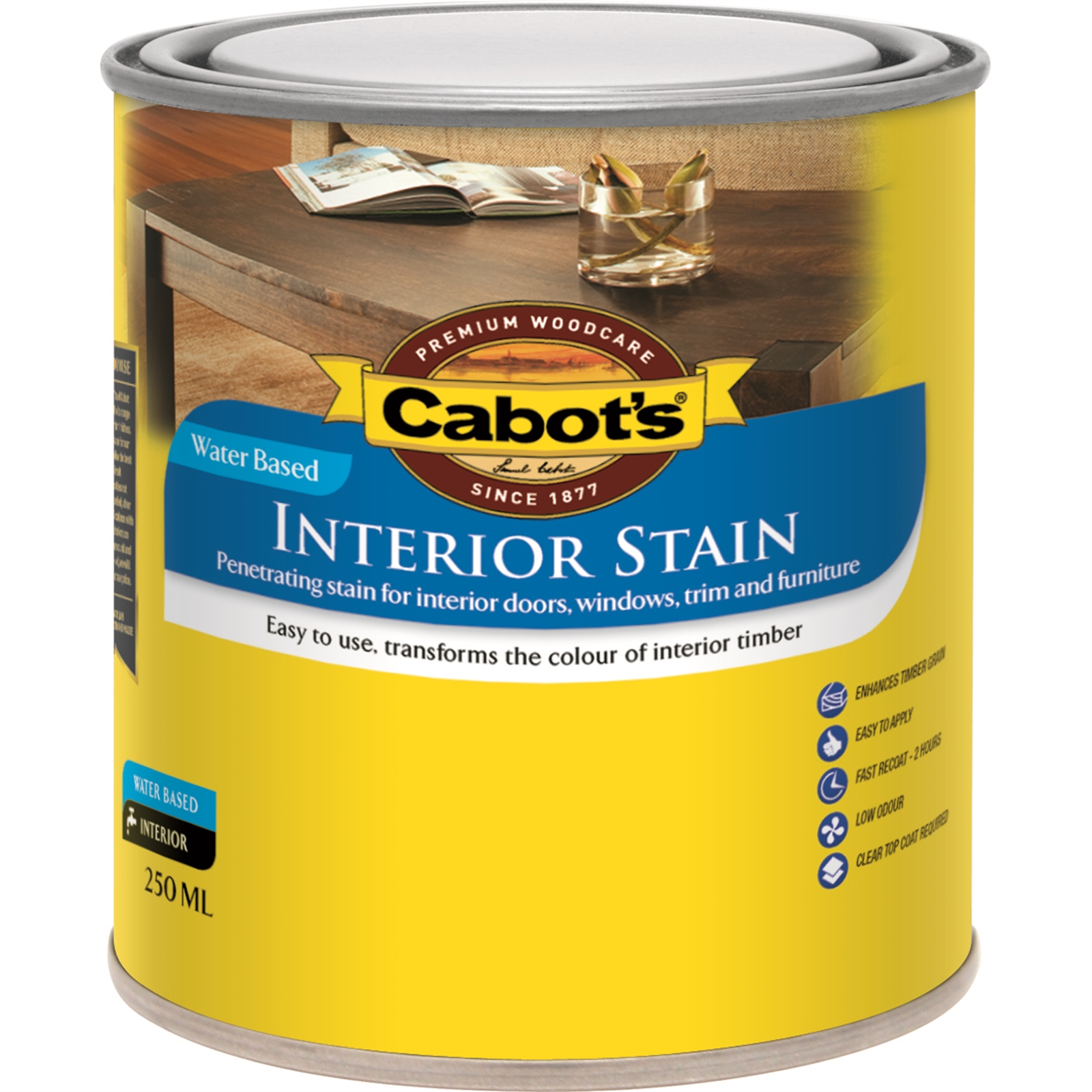 Cabot's 250ml Walnut Water Based Interior Stain