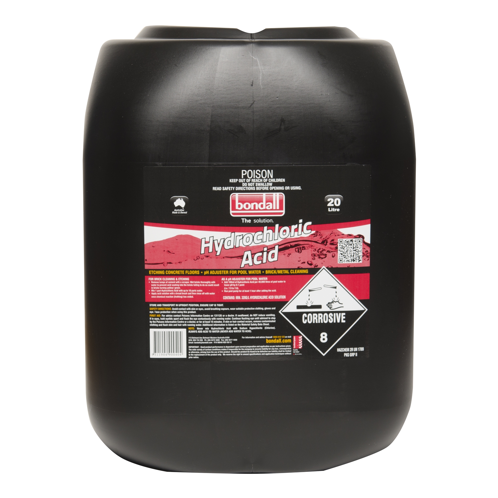 Bondall 20L Hydrochloric Acid Bondall 20L Hydrochloric Acid