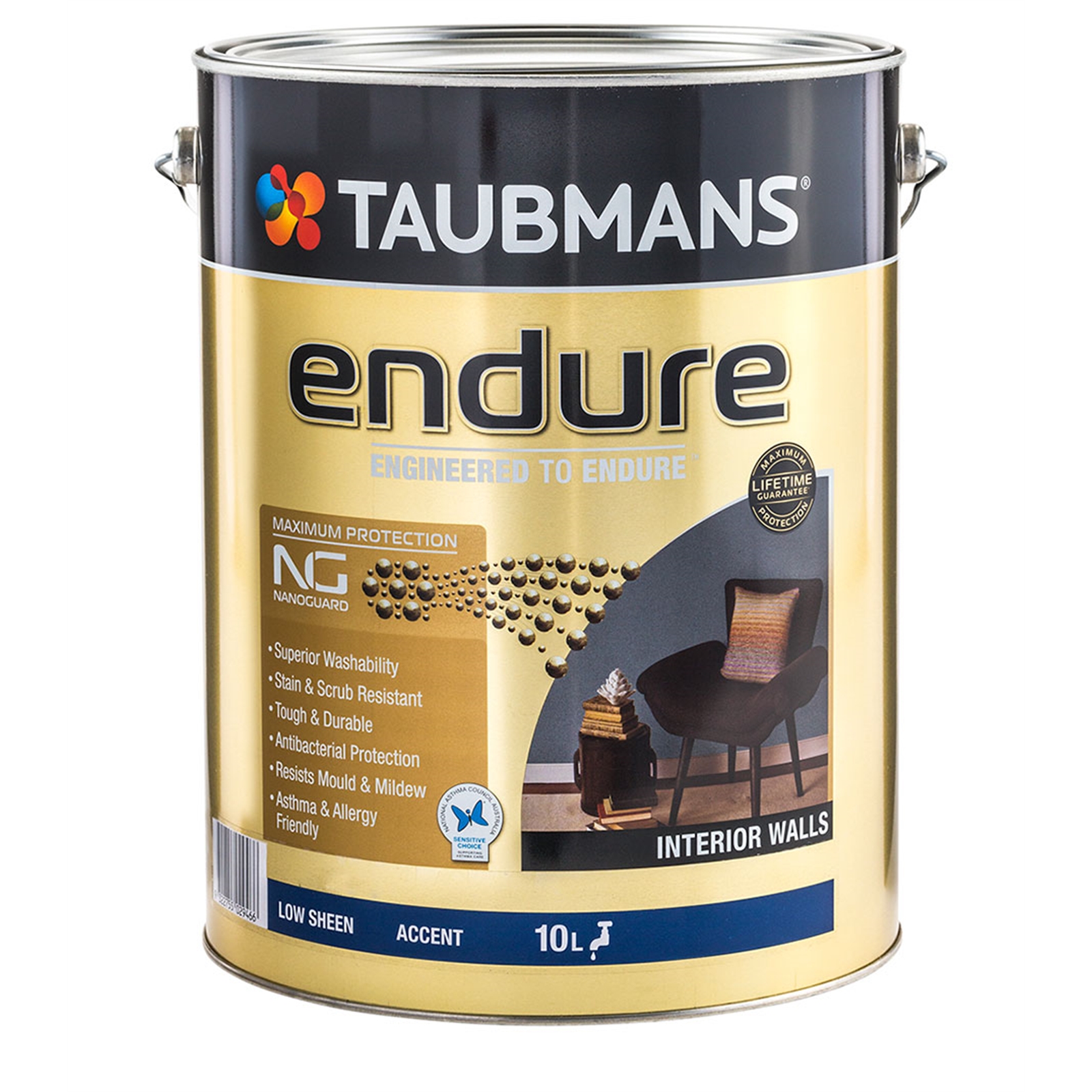 Taubmans Endure 10L Accent Low Sheen Interior Walls
