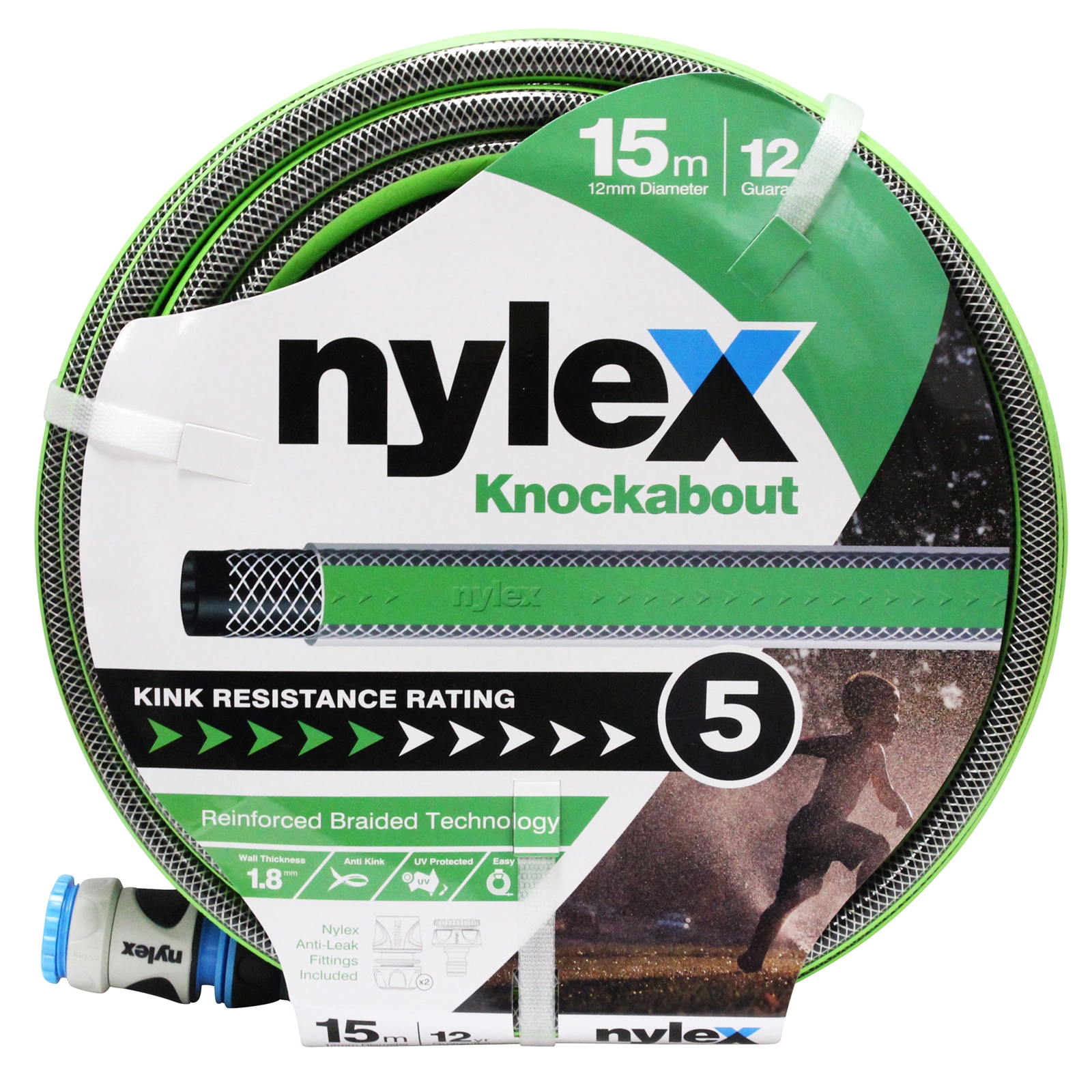 Nylex 12mm x 15m Knockabout Garden Hose