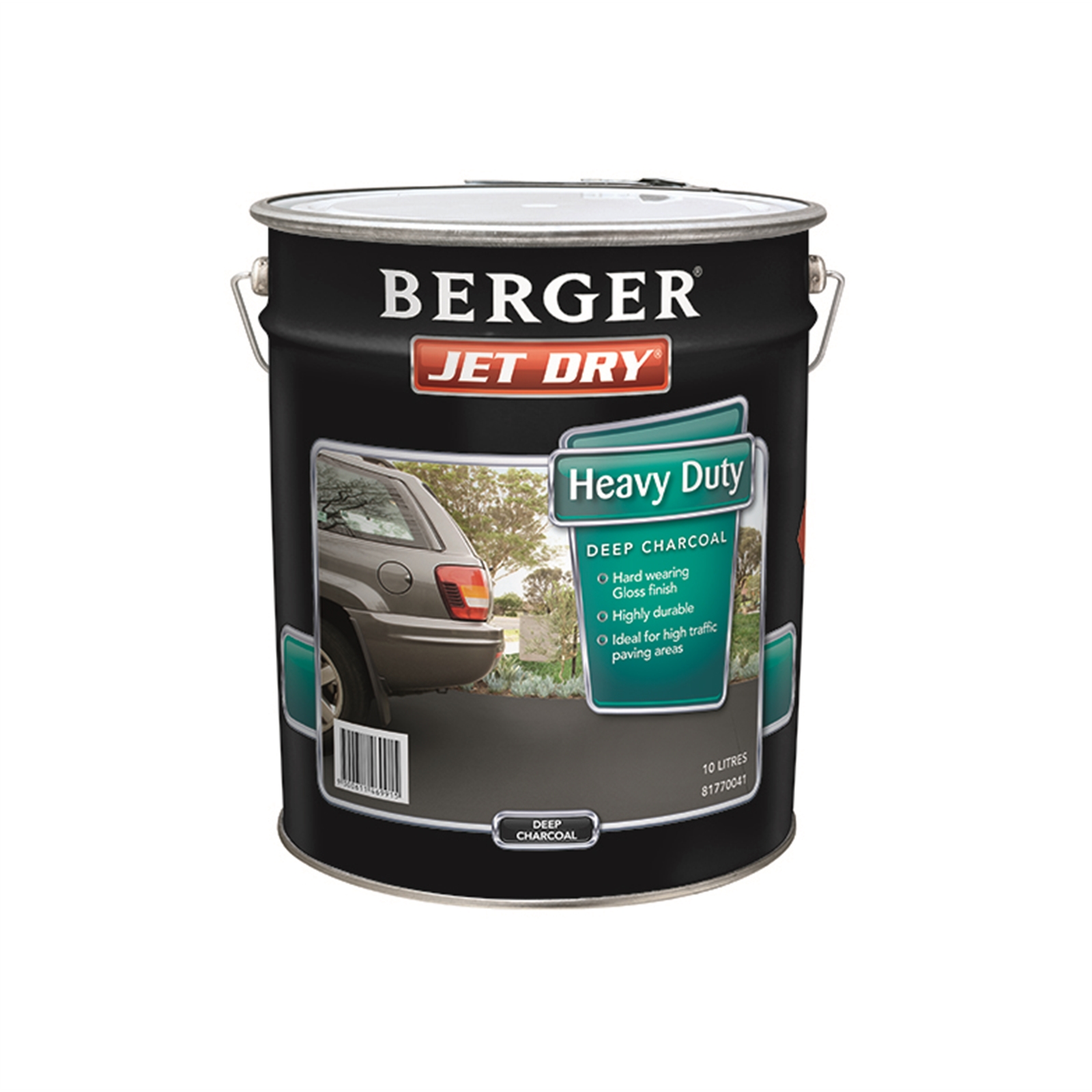 Berger Jet Dry 10L Heavy Duty Deep Charcoal Paving Paint