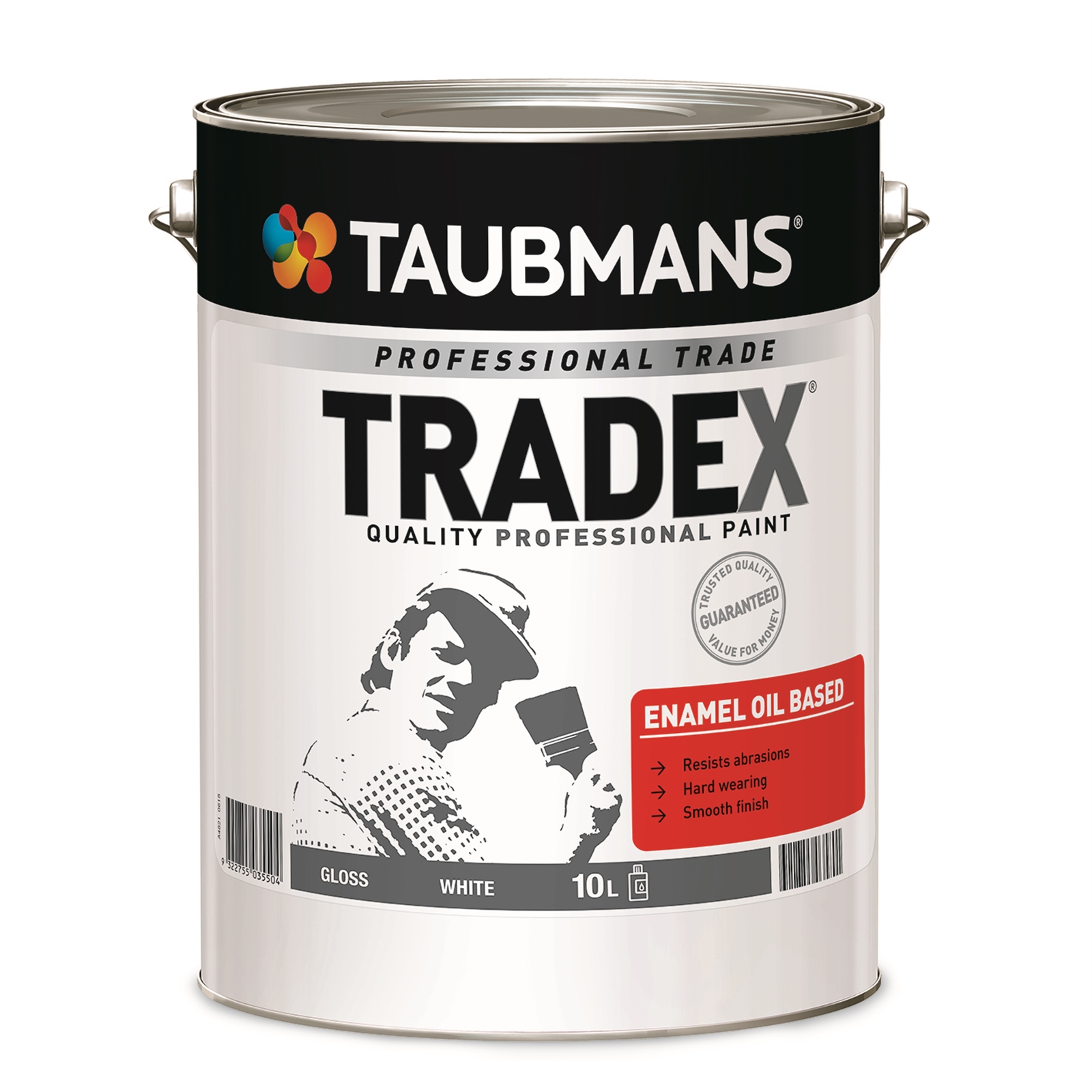Taubmans Tradex 10L White Gloss Enamel Oil Based Paint