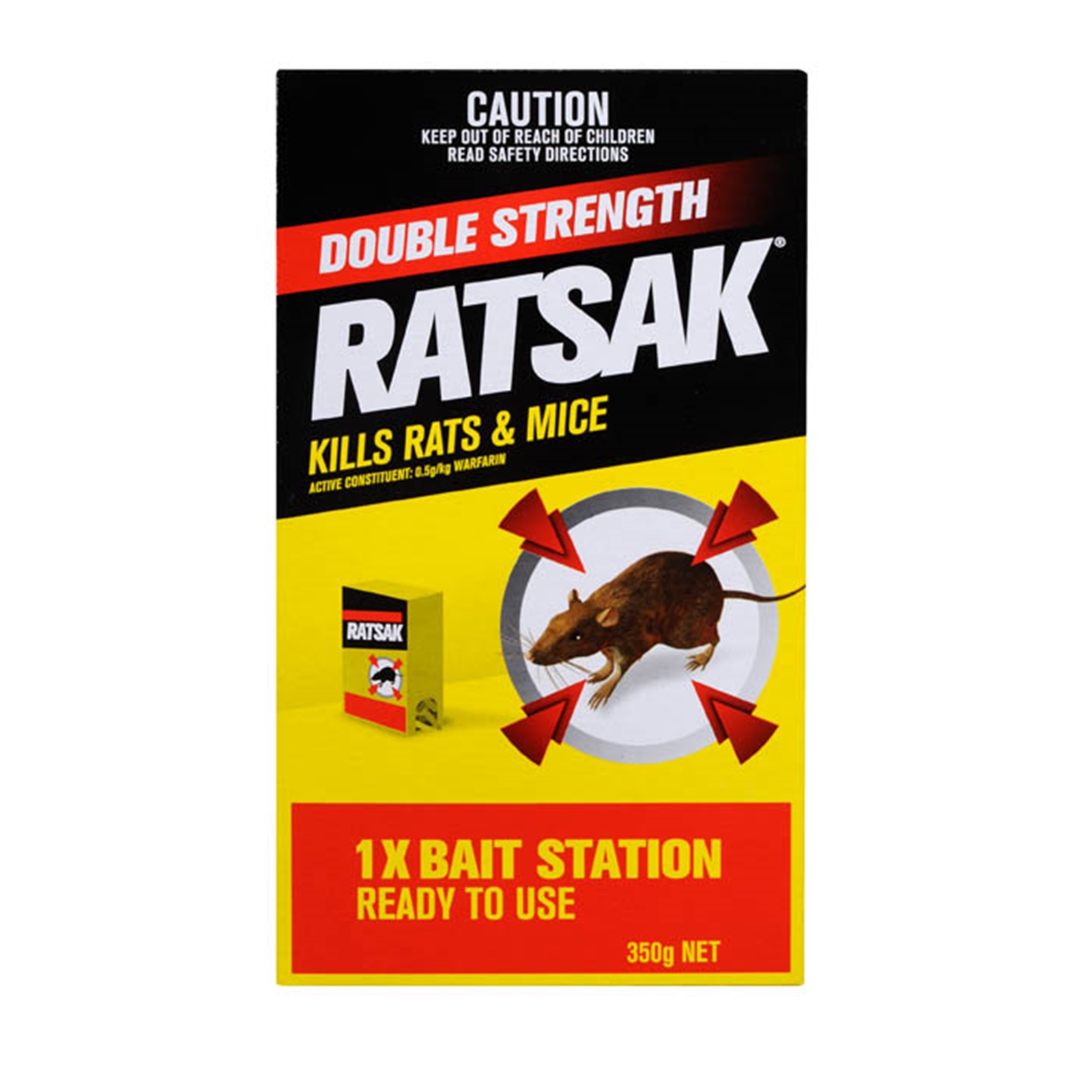 Ratsak 350g Double Strength Bait Station