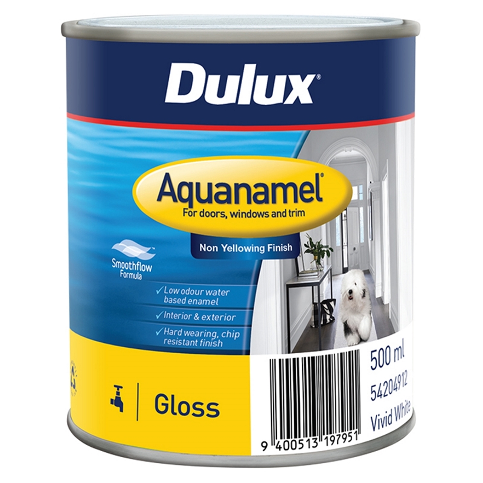 Dulux Aquanamel 500ml Gloss Vivid White | Bunnings Warehouse