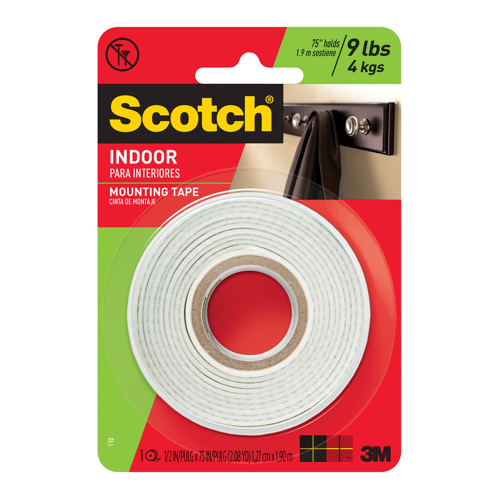 Scotch Indoor Mounting Tape Scotch 2.5cm x 1.9m