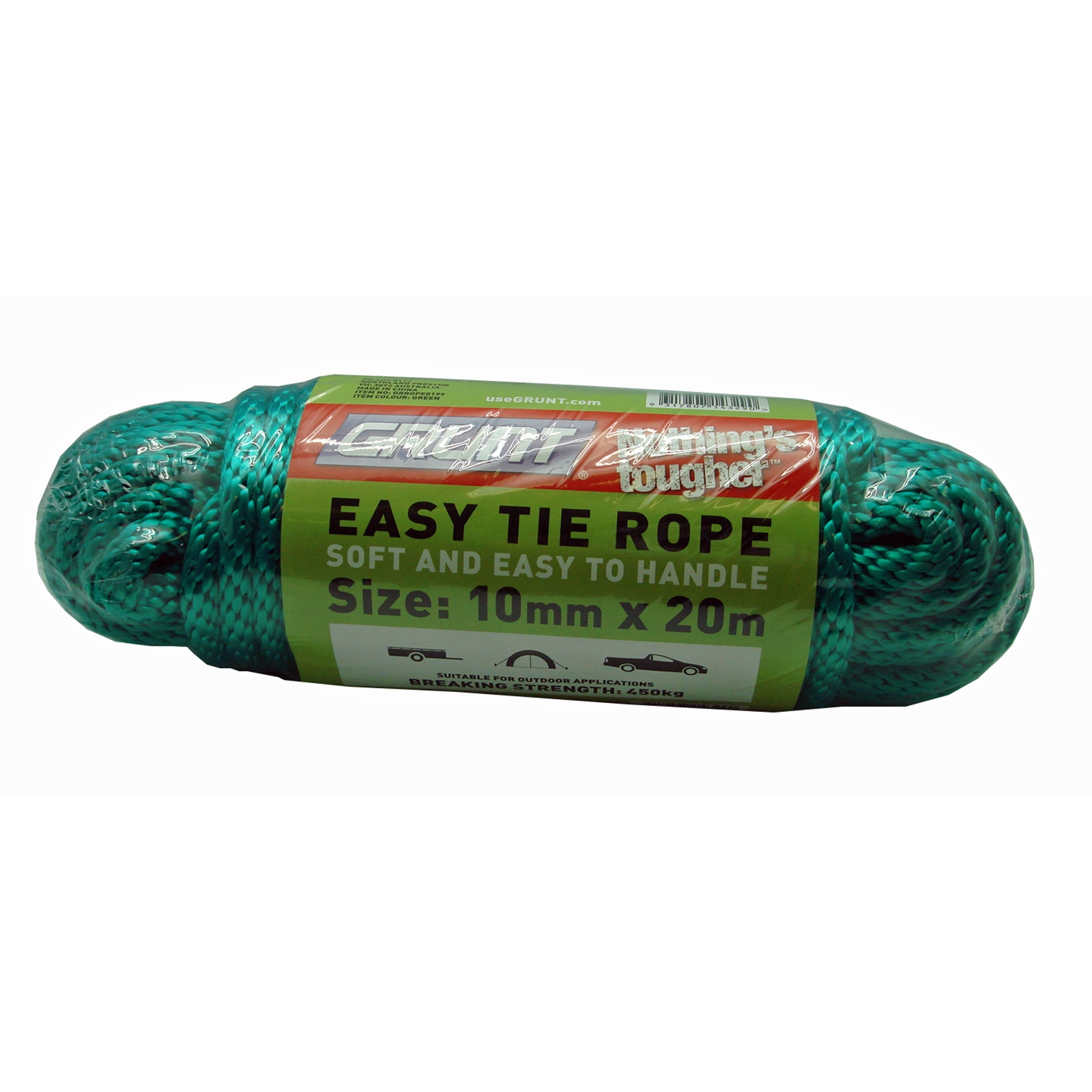 Grunt 10mm x 20m Green Easy Tie Rope