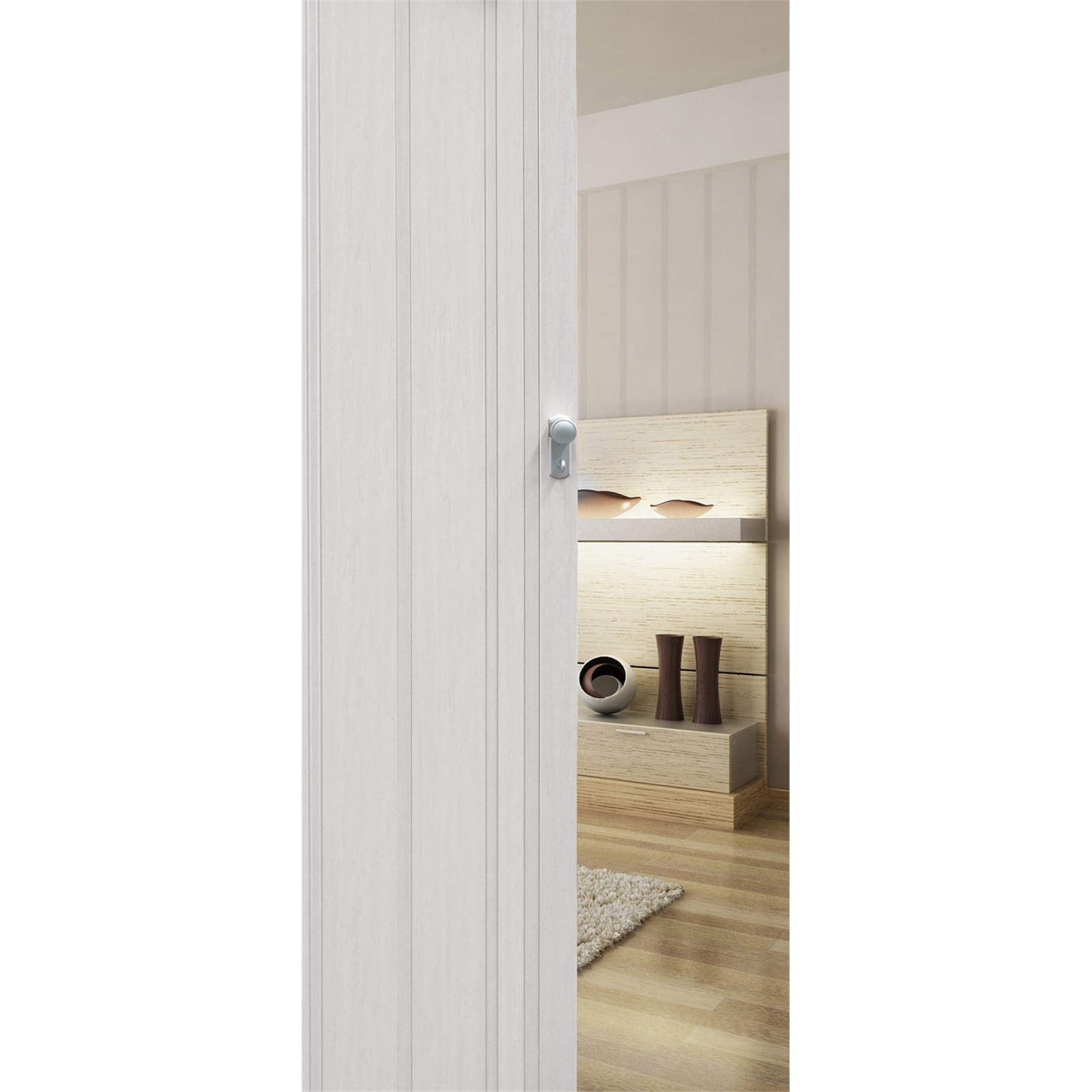 Pillar Products 85 x 203cm White Oak San Marino PVC Concertina Door