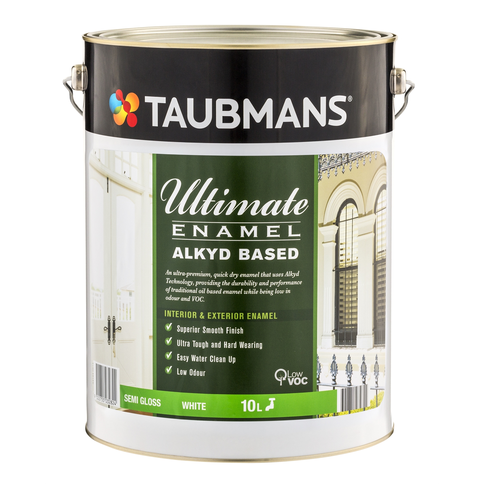 Taubmans Ultimate Enamel 10L White Semi Gloss Alykd Based Enamel
