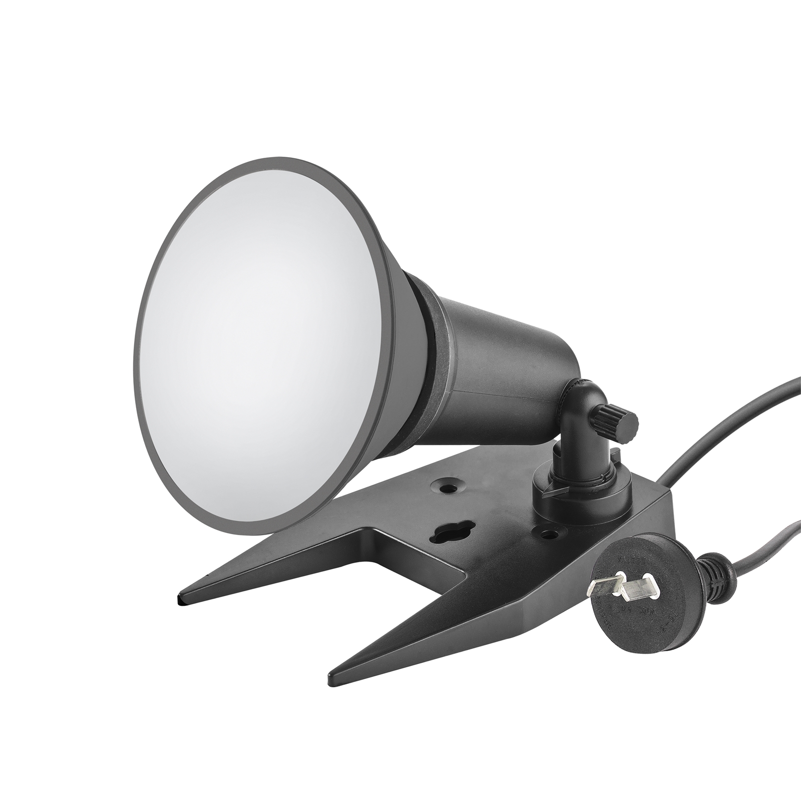 Arlec Black Portable Floodlight With 10W LED PAR38 Globe