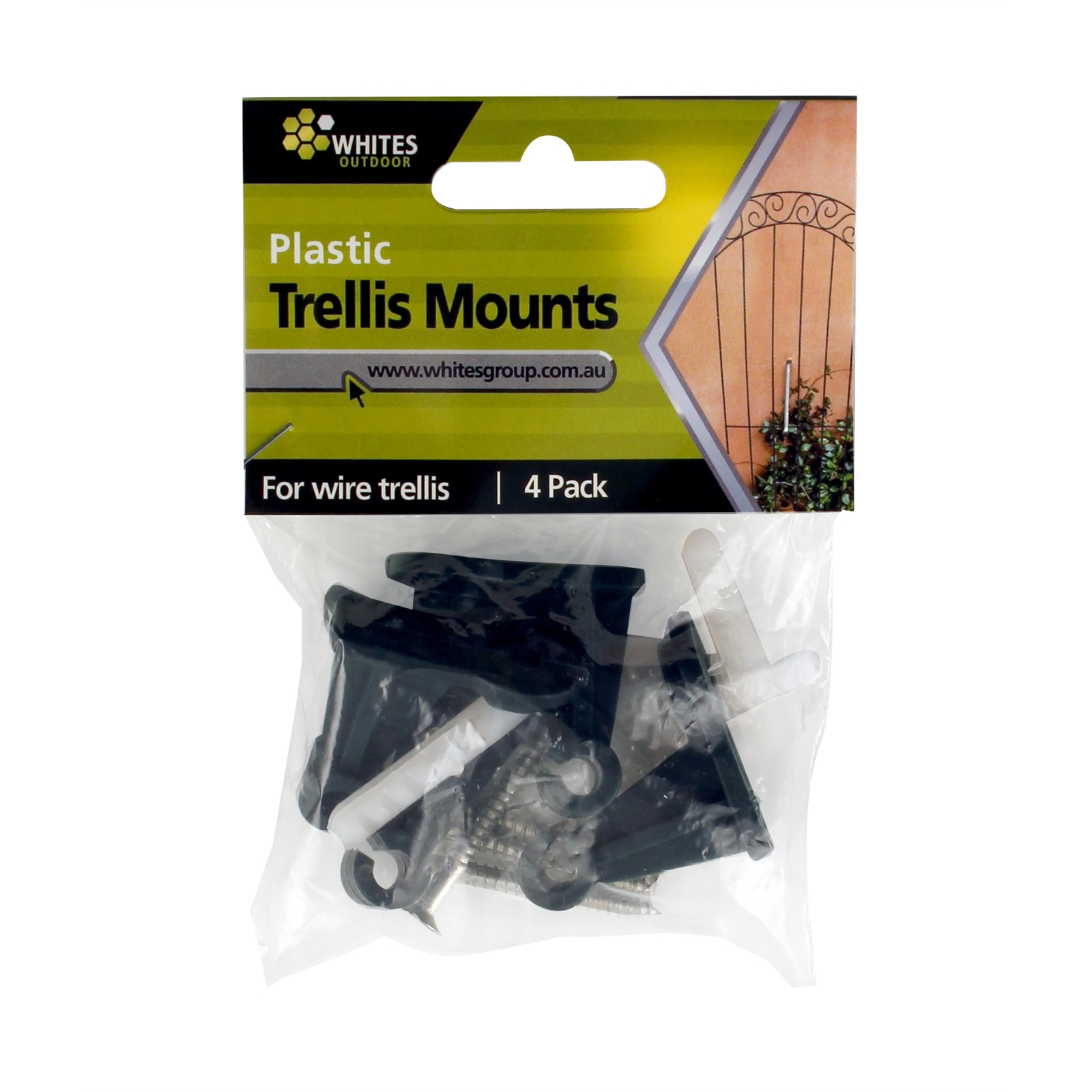 Whites Plastic Trellis Mounts - 4 Pack
