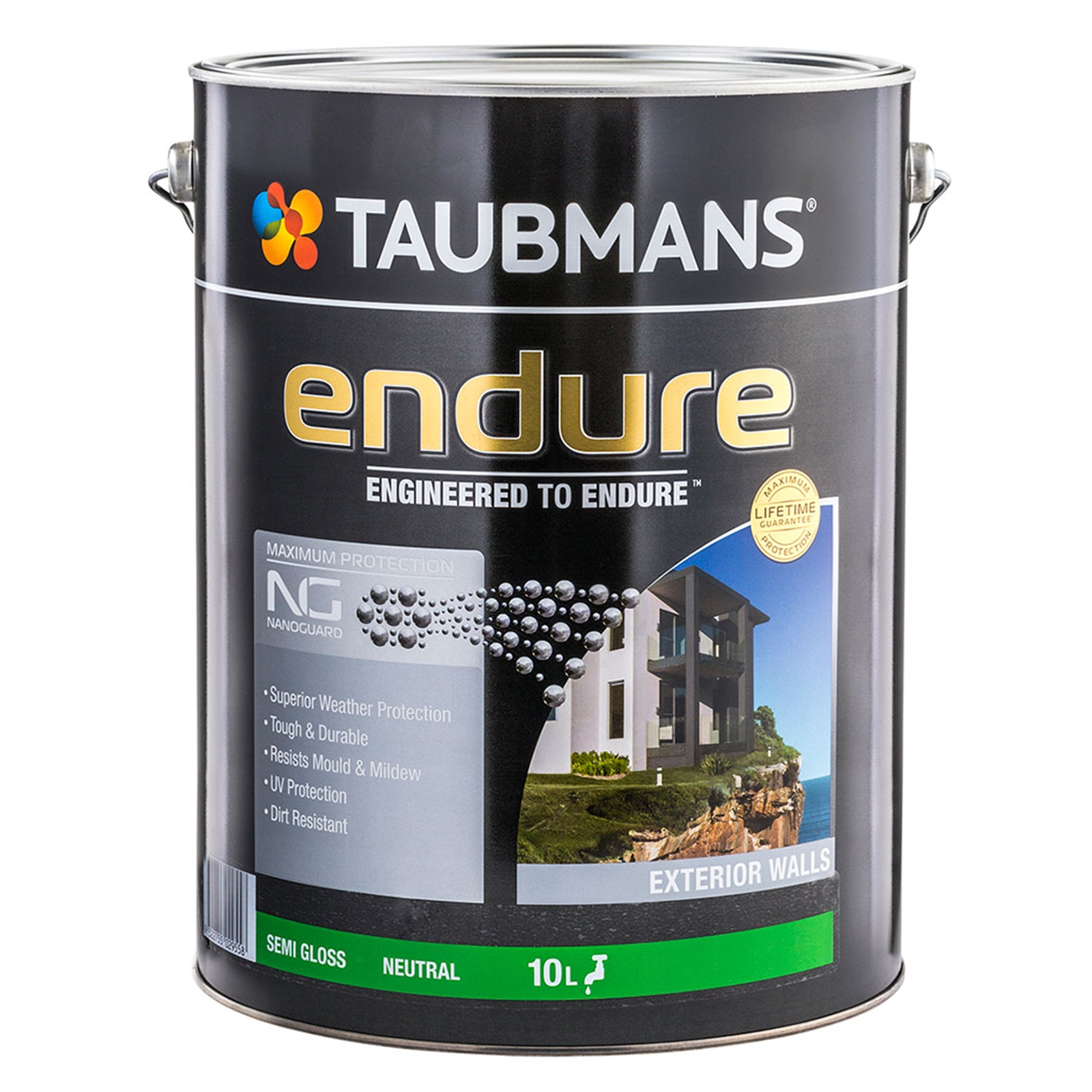 Taubmans Endure 10L Neutral Semi Gloss Exterior