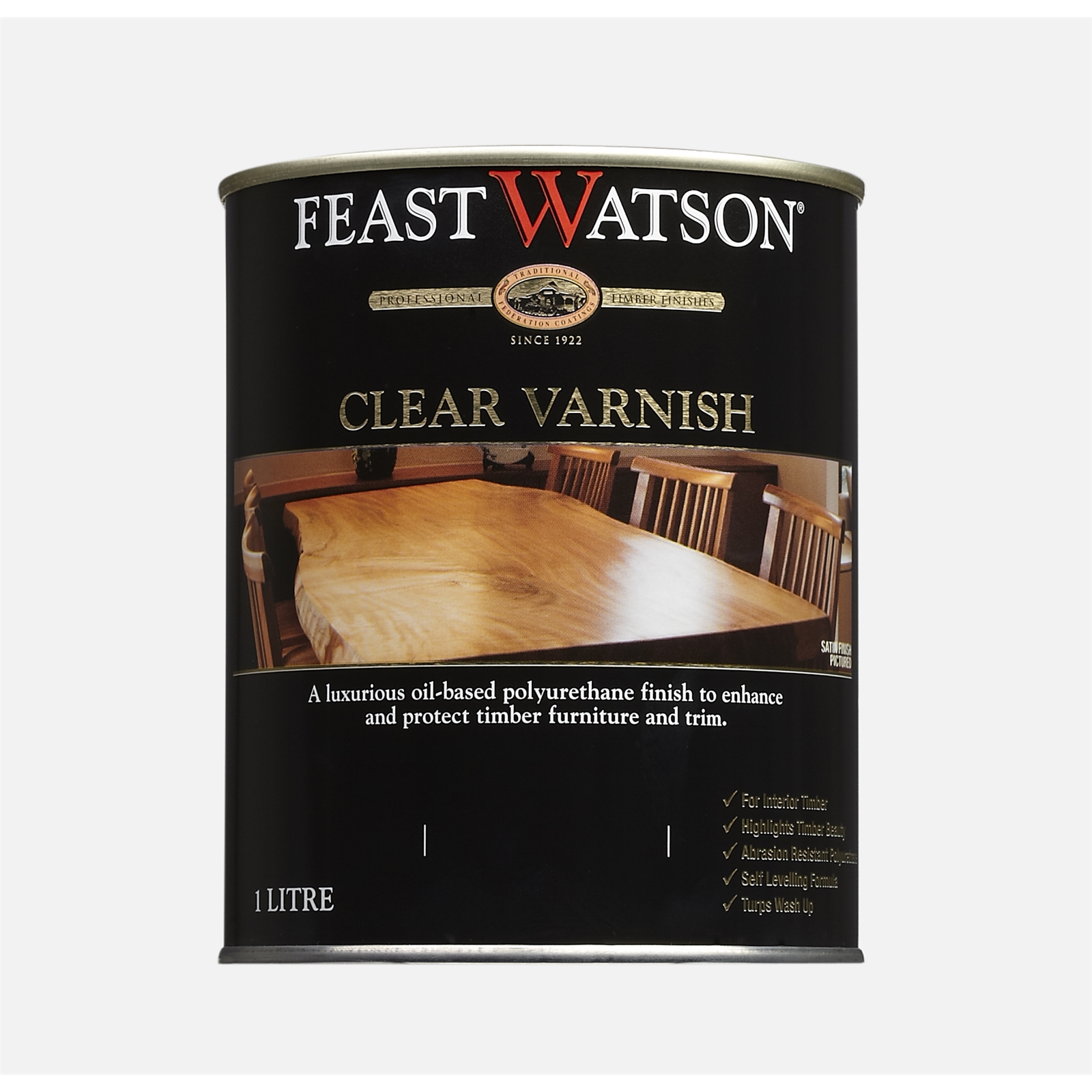 Feast Watson 1L Clear Matt Varnish