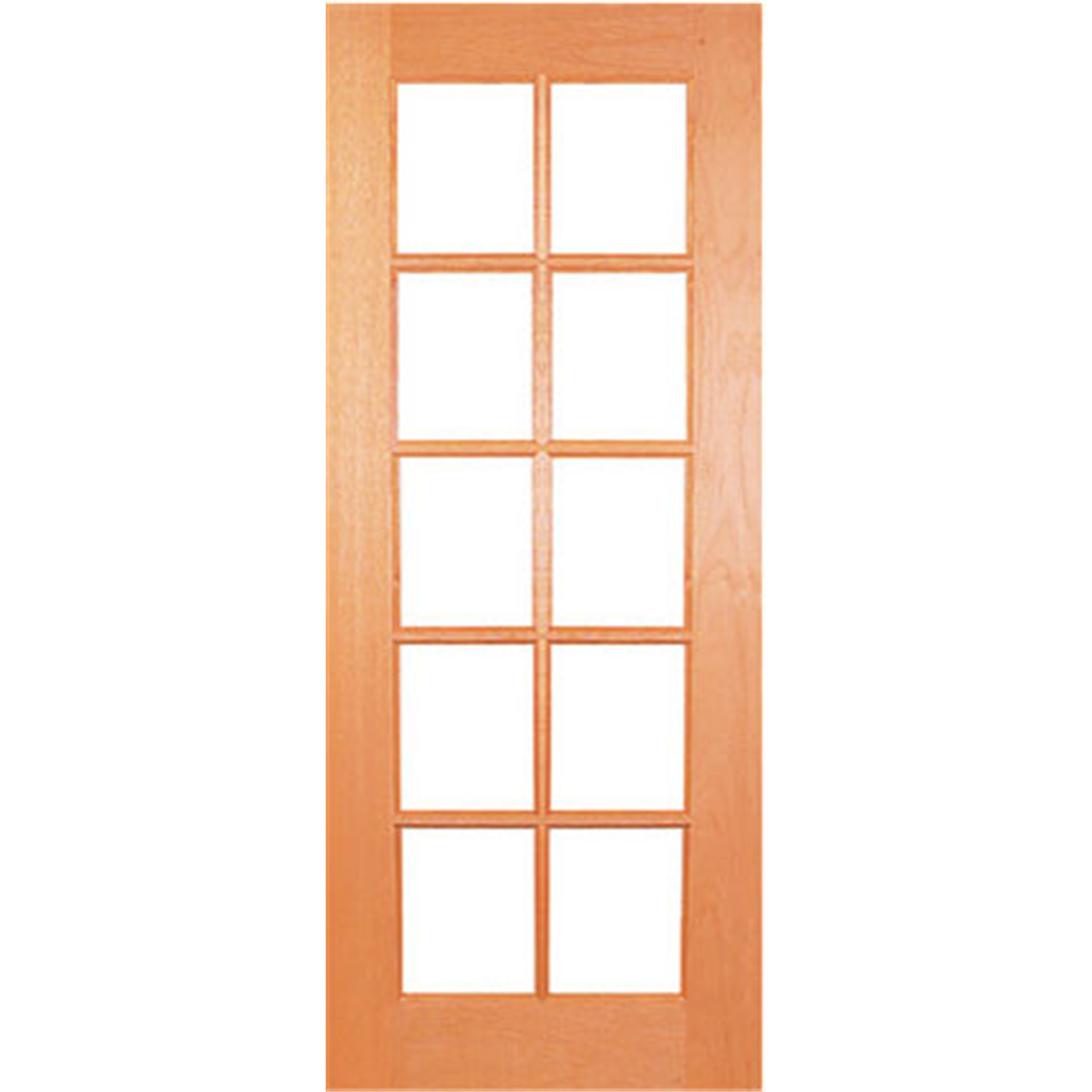 Woodcraft Doors 2040 x 820 x 40mm Flash Bevelled Safety Glass Entrance Door