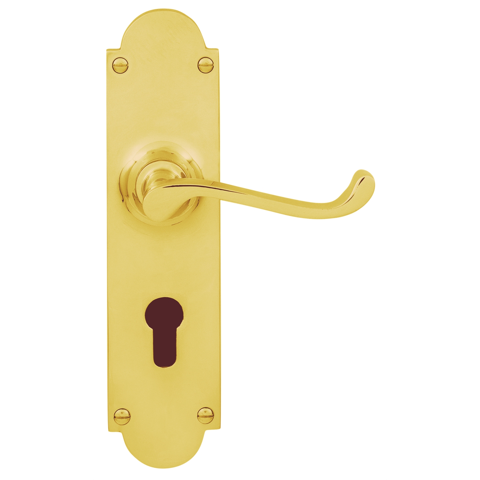 Delf Polished Brass Kensington Lever Lock Set