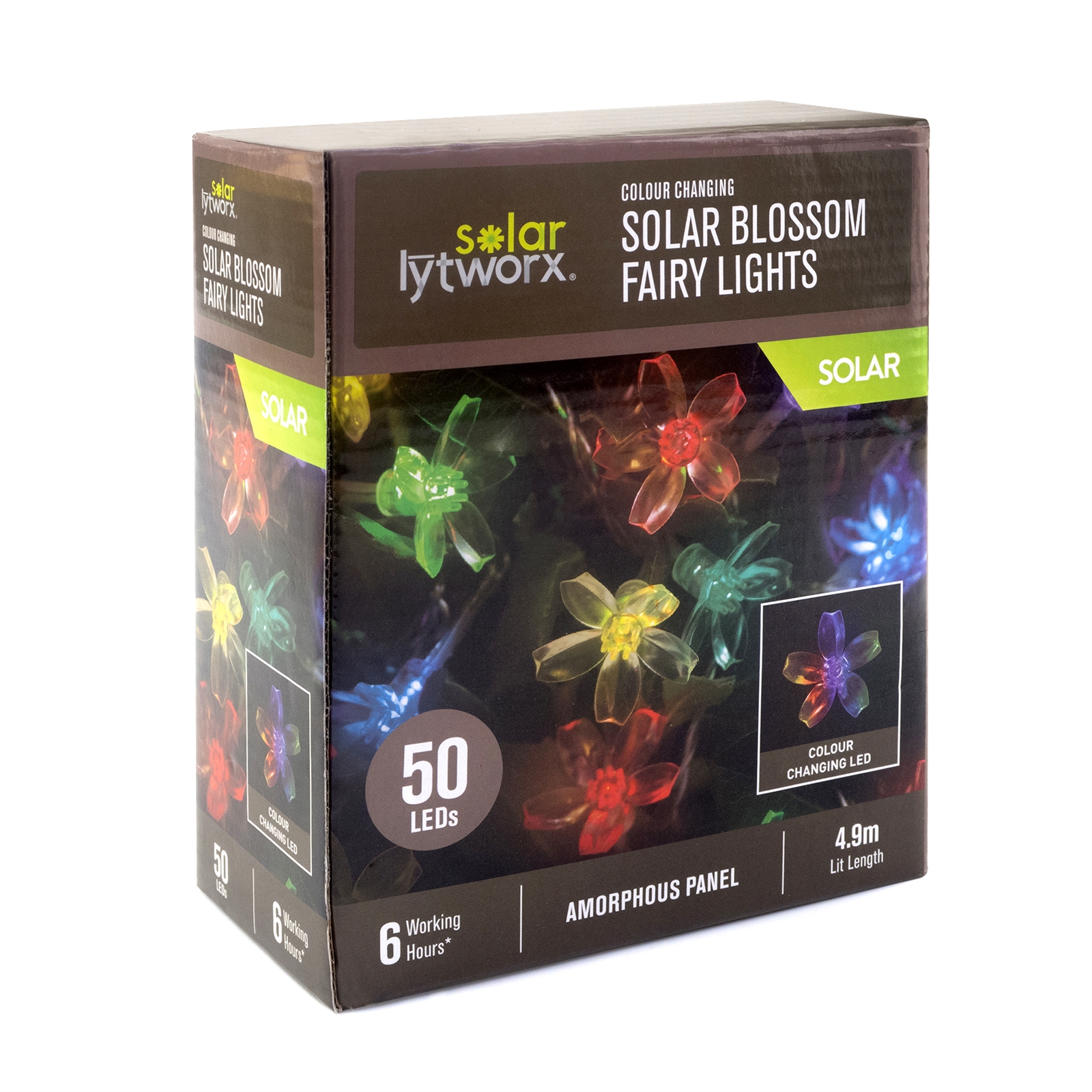 Lytworx 50 Colour Changing LED Solar Fairy Light Blossom