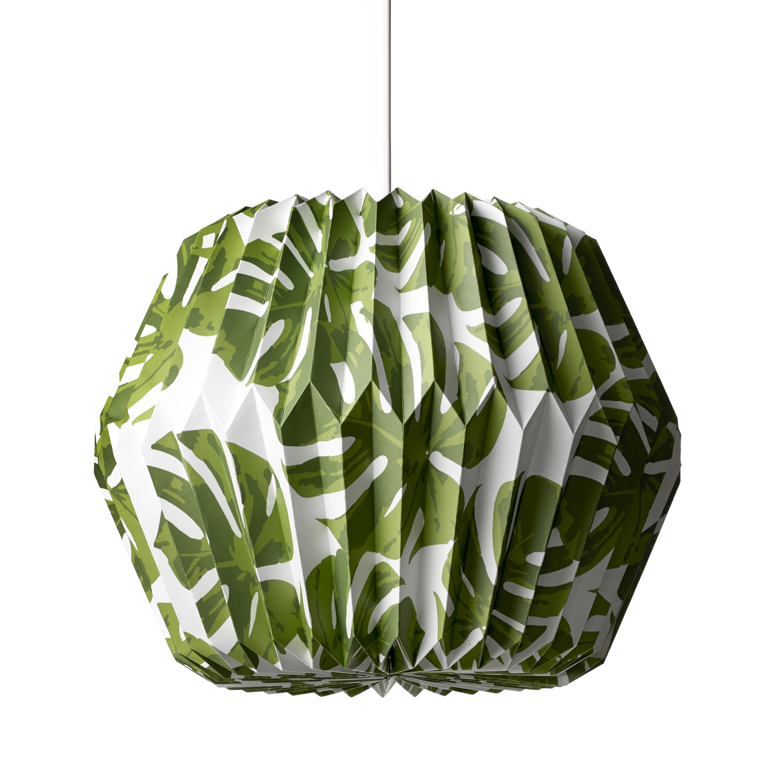 Rouge 45cm Concertina Paper Shade - White / Green