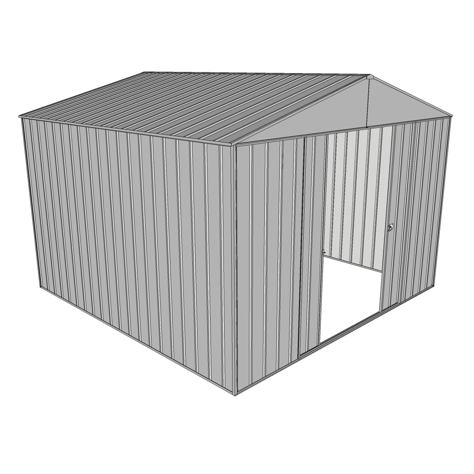 Build-a-Shed 3.0 x 3.0m Zinc Double Sliding Door Shed