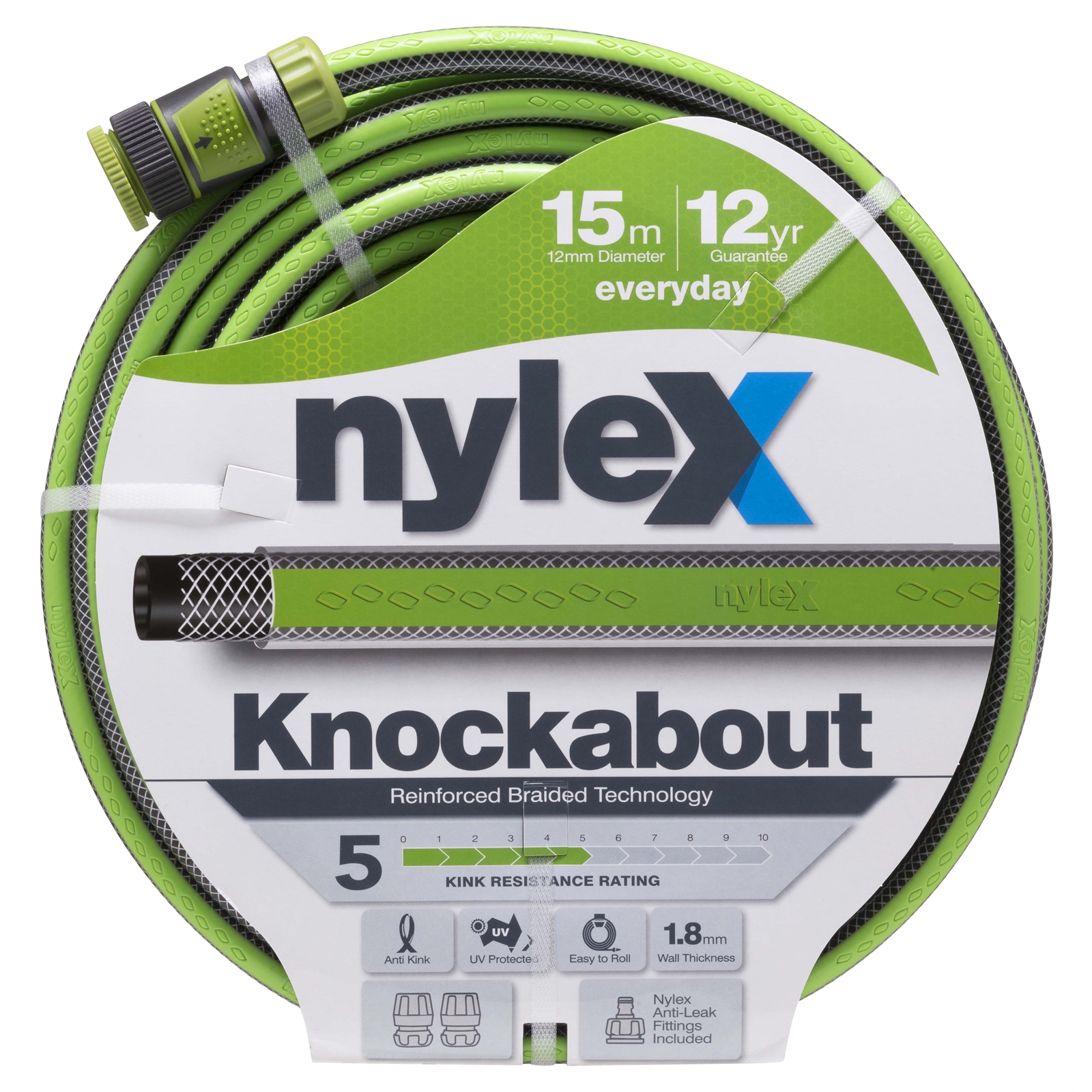 Nylex 12mm x 15m Knockabout Garden Hose