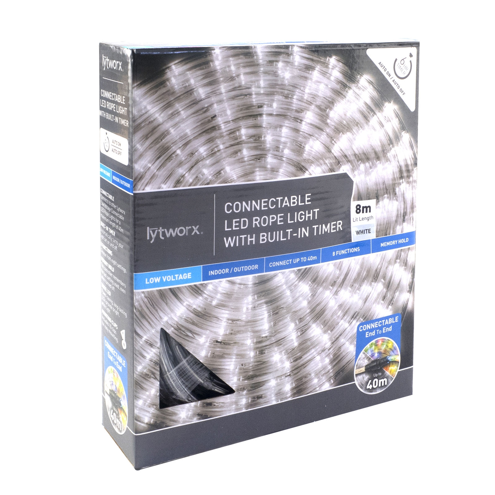 Lytworx 8m White Rope Light Connectable with Timer Bunnings Warehouse