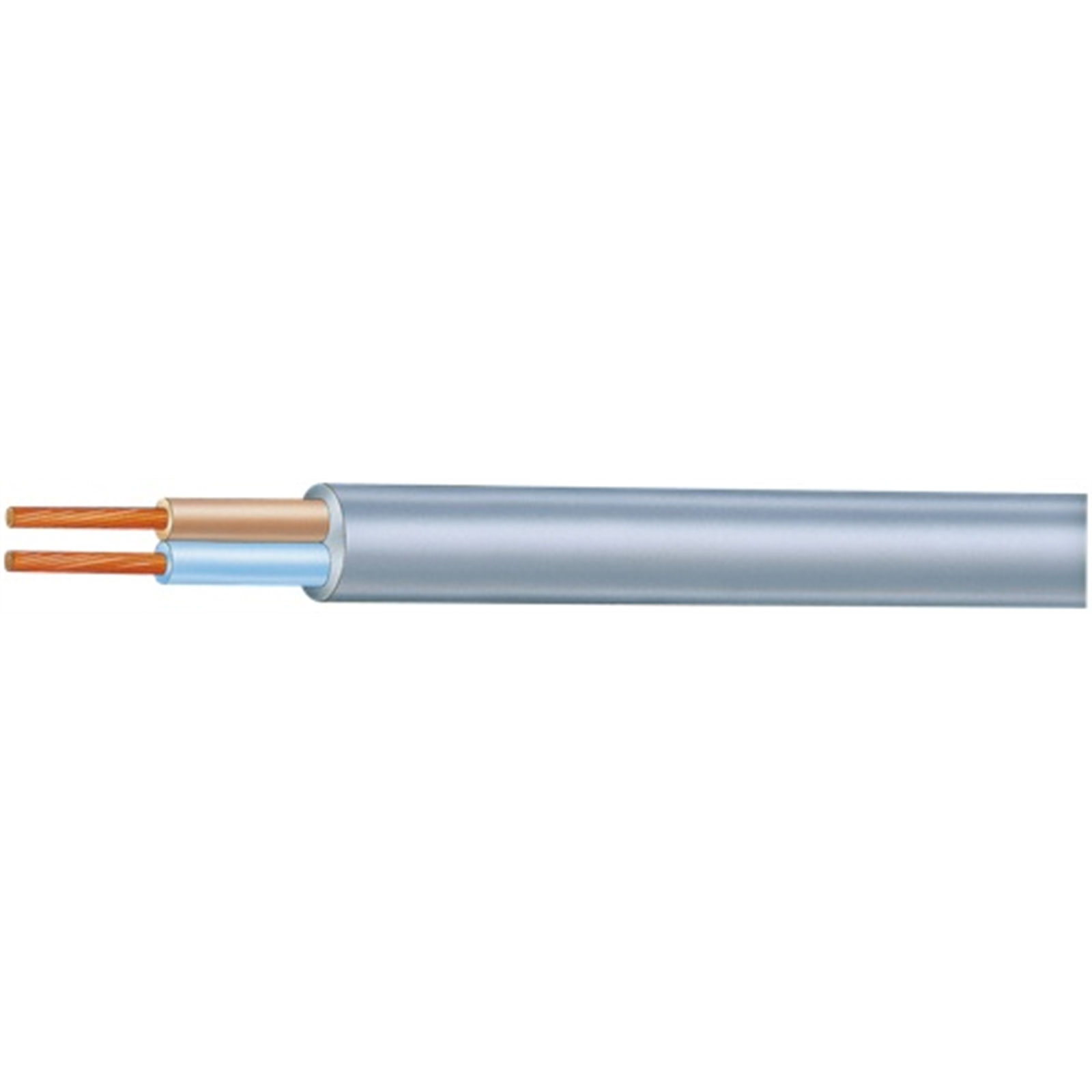 Olex 100m 24/0.20mm Grey 2 Core Electrical Cable