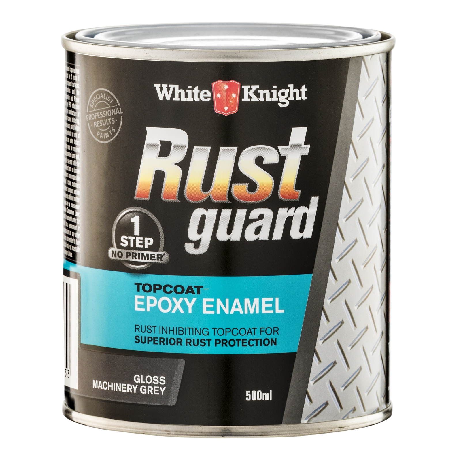 White Knight 500ml Machinery Grey Rust Guard Epoxy Enamel Paint