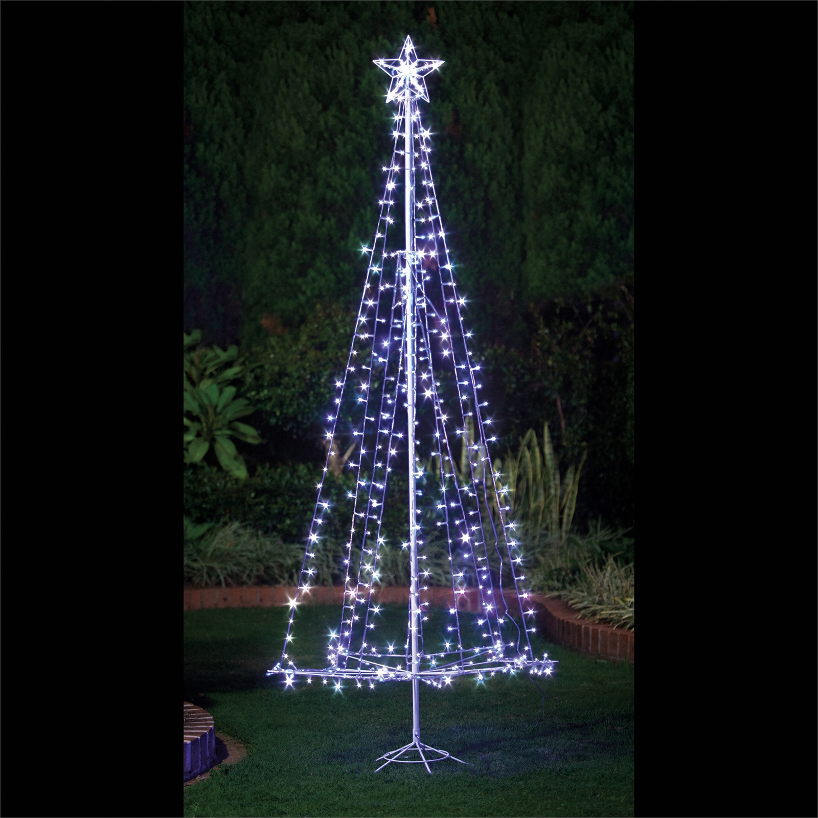 Lytworx 2.4m 400 LED White and Blue Festive Light Tree