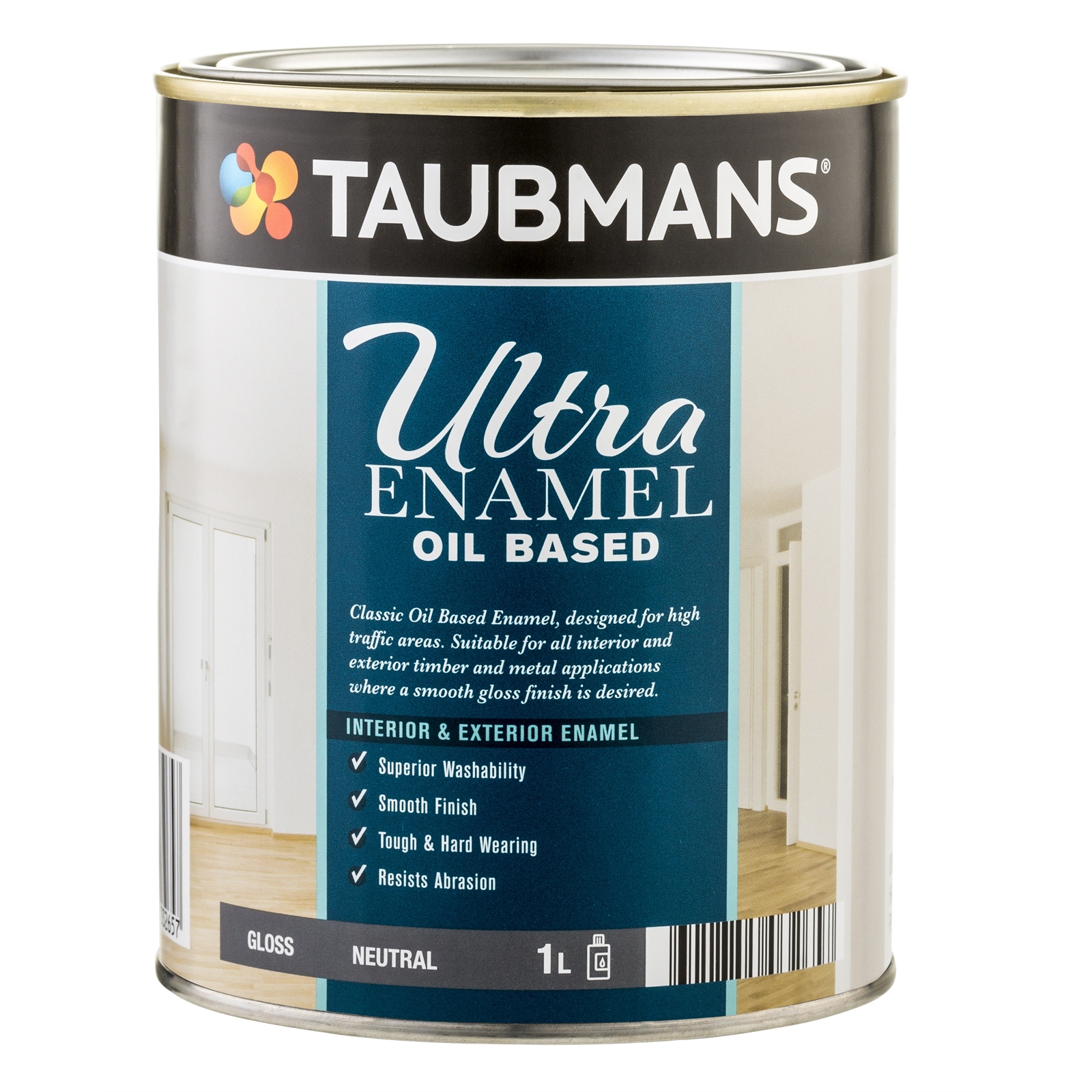 Taubmans Ultra Enamel 1L Neutral Gloss Oil Based Enamel