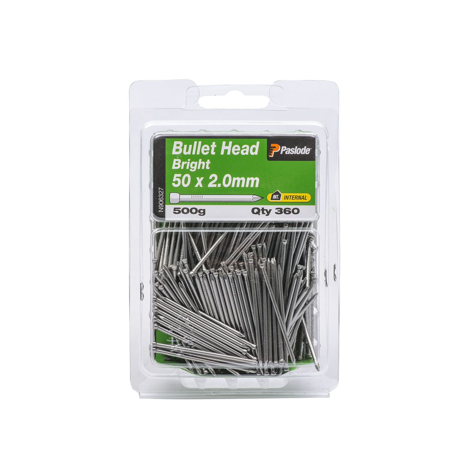 Paslode 50 x 2.0mm 500g Bright Steel Bullet Head Nails - 360 Pack