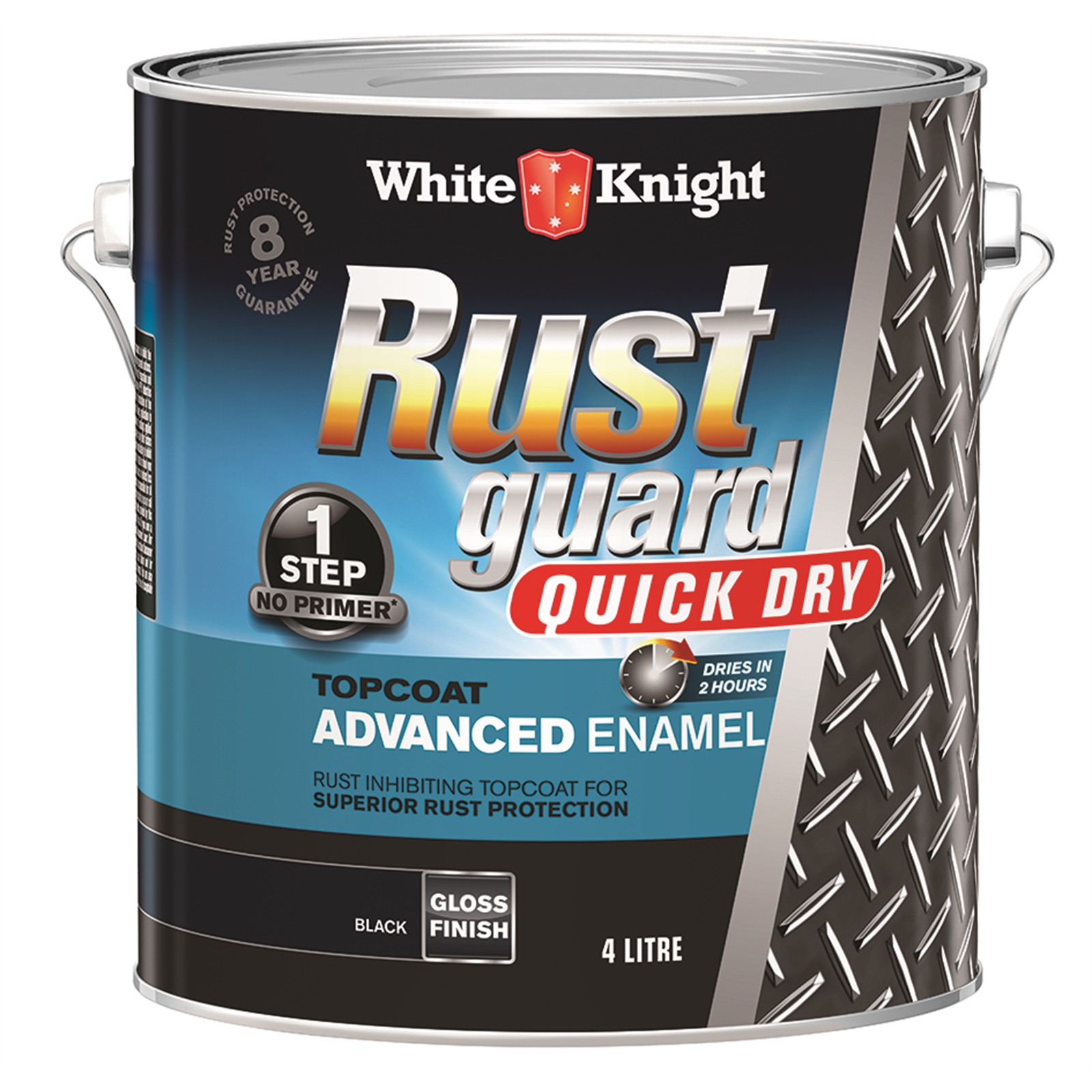 White Knight  4L Rust Guard Quick Dry Advanced Enamel Gloss Black
