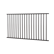 Protector Aluminium 1800 x 900 x 38mm Black Flat Top Garden Fence Panel