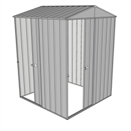 Build-a-Shed 1.5 x 1.5m Zinc Front Gable Two Single Sliding Doors Shed