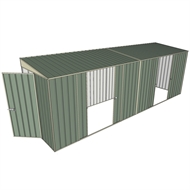 Build-a-Shed 3.0 x 3.0 x 2.3m Double Sliding Door Shed - Green