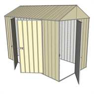 pinnacle 3 x 3 x 2.4m garden shed - cream bunnings warehouse