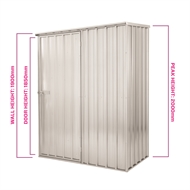 Pinnacle 1.5 x 0.8 x 2.0m Garden Shed - Cream | Bunnings 