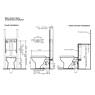 Caroma WELS 4 Star Metro Invisi Series II Wall Faced Toilet Suite