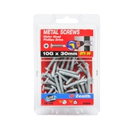 Zenith 6g x 25mm Sheet Metal Self Tapping Pan Head Slotted Phillips ...