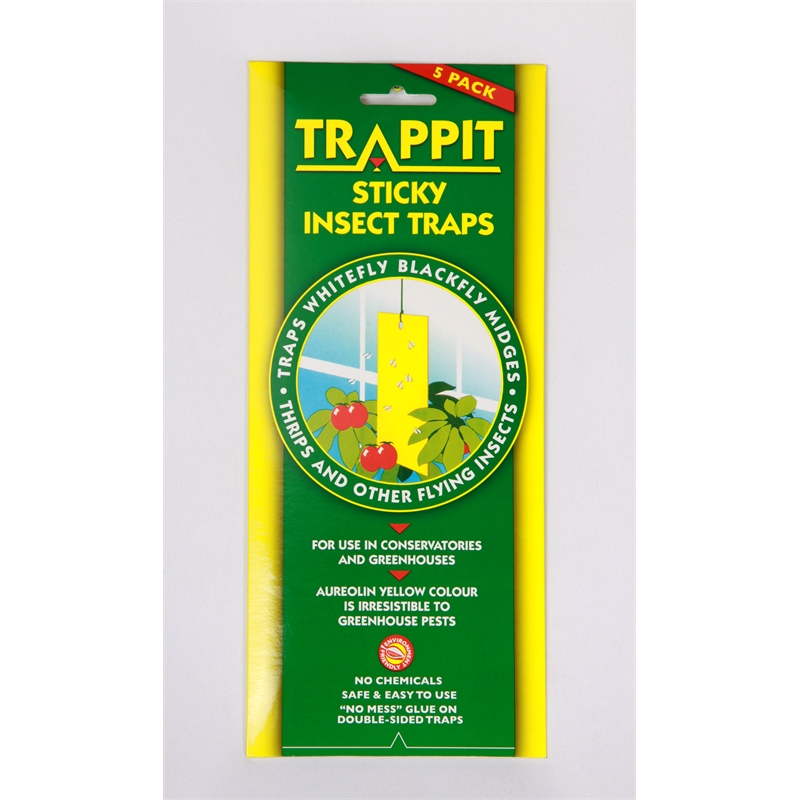 Trappit Yellow Sticky Insect Garden Trap 5 Pack Bunnings Warehouse