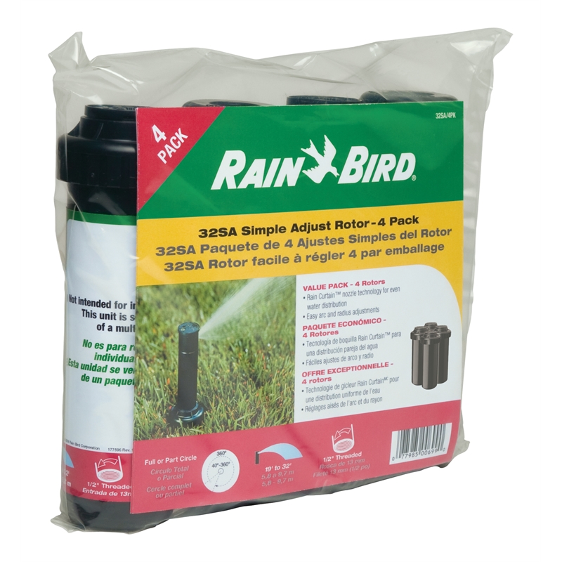 Rain Bird 32SA Gear Drive Rotor - 4 Pack | Bunnings Warehouse