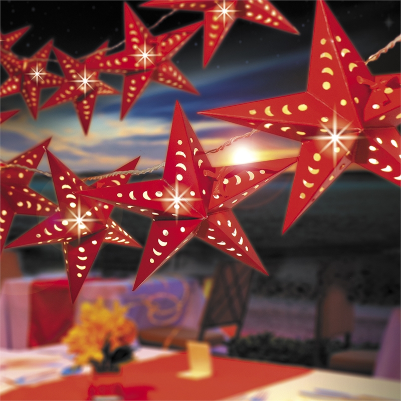 Arlec 10 LED Red Star Party Light I/N 4351384 Bunnings Warehouse