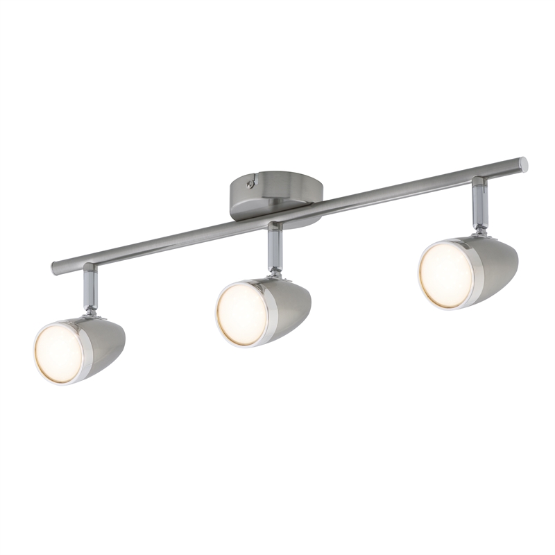 Verve Vector 3 x 5W Brushed Nickel LED Spotlight | Bunnings Warehouse