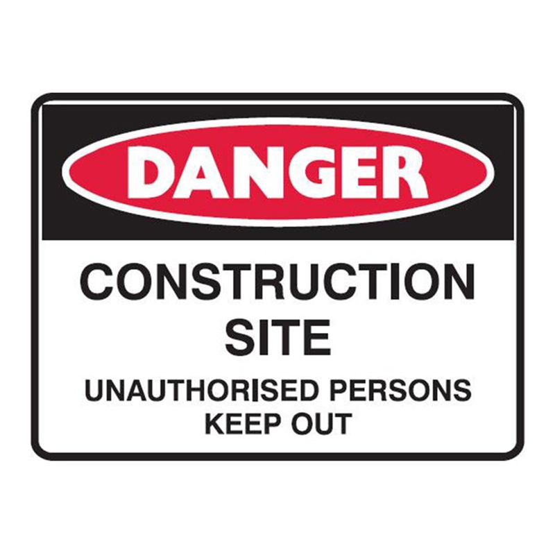 Whites On-Site 450 x 300mm Construction Site Safety Sign | Bunnings ...