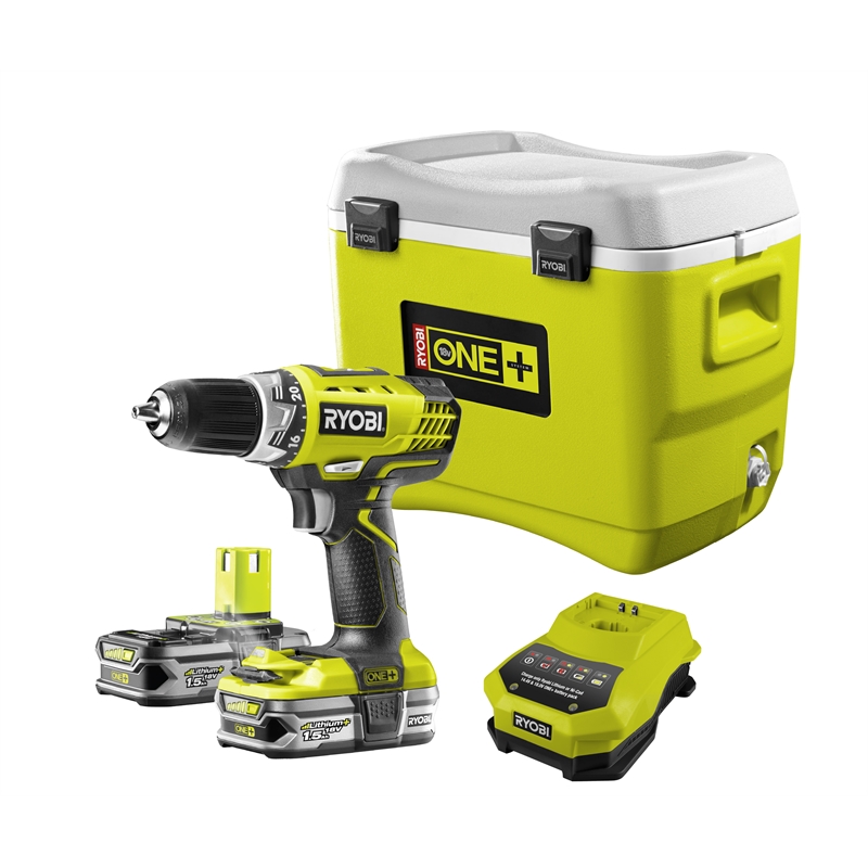 Ryobi One+ 18V Compact Drill Kit With Cooler Bunnings Warehouse