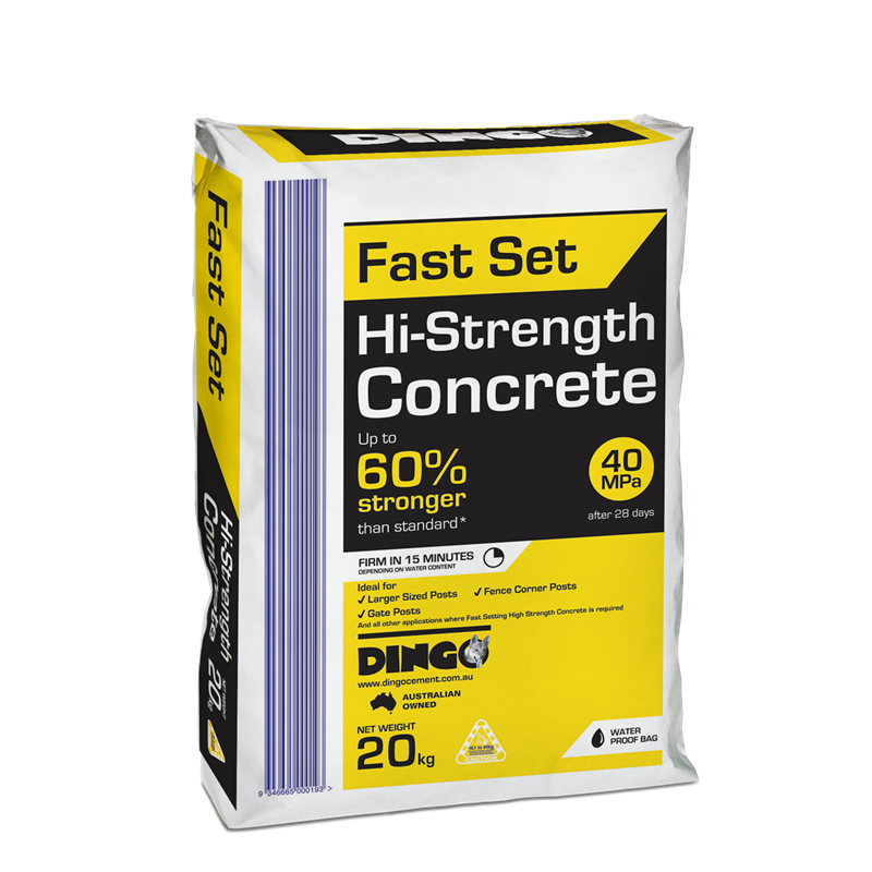 Dingo 20kg Fast Set Hi-Strength Concrete | Bunnings Warehouse