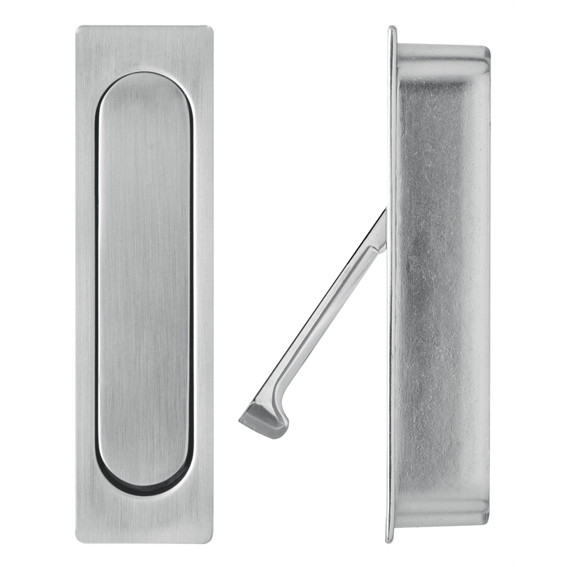 Delf Polished Chrome Spring Loaded Sliding Door Edge Pull